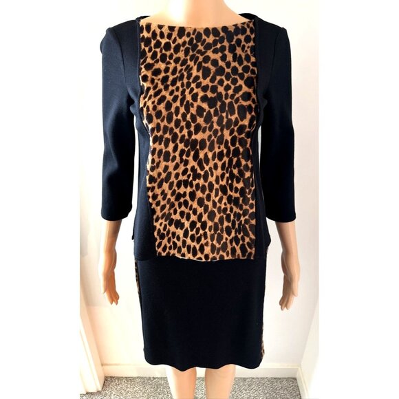 St. John Rare New Zealand Calf Hair 2 Piece Top and Skirt...